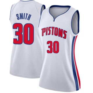 Women's Joe Smith Detroit Pistons White Swingman Jersey - Association Edition