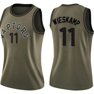Women's Joe Wieskamp Toronto Raptors Green Swingman Salute to Service Jersey