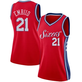 Women's Joel Embiid Philadelphia 76ers Red Swingman Jersey - Statement Edition