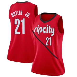 Women's John Butler Jr. Portland Trail Blazers Red Swingman 2018/19 Jersey - Earned Edition