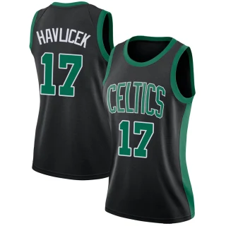 Women's John Havlicek Boston Celtics Black Swingman Jersey - Statement Edition
