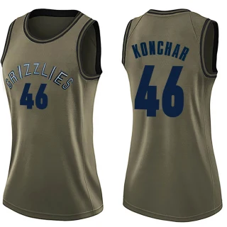 Women's John Konchar Memphis Grizzlies Green Swingman Salute to Service Jersey