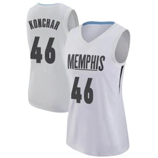 Women's John Konchar Memphis Grizzlies White Swingman Jersey - City Edition