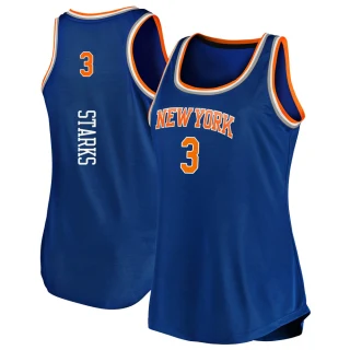 Women's John Starks New York Knicks Blue Fast Break 2019/20 Tank Jersey - Icon Edition