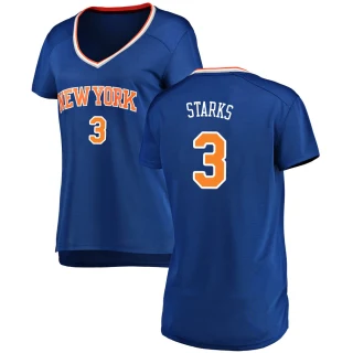 Women's John Starks New York Knicks Blue Fast Break Jersey - Icon Edition