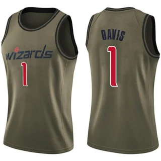 Women's Johnny Davis Washington Wizards Green Swingman Salute to Service Jersey