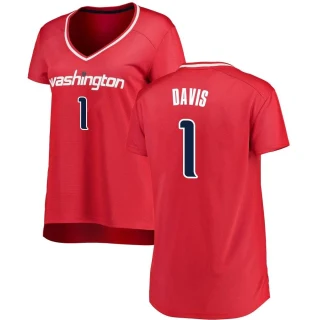 Women's Johnny Davis Washington Wizards Red Fast Break Jersey - Icon Edition