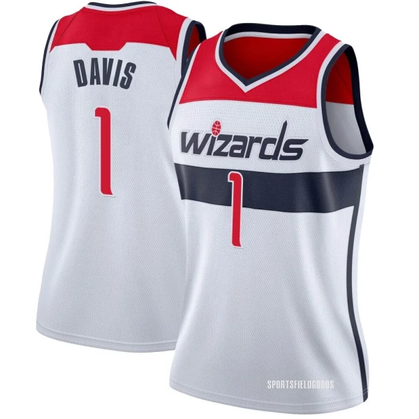 Women's Johnny Davis Washington Wizards White Swingman Jersey - Association Edition