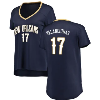 Women's Jonas Valanciunas New Orleans Pelicans Navy Fast Break Jersey - Icon Edition
