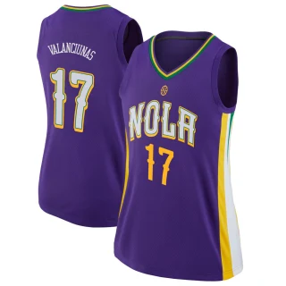 Women's Jonas Valanciunas New Orleans Pelicans Purple Swingman Jersey - City Edition
