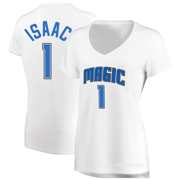 Women's Jonathan Isaac Orlando Magic White Fast Break Jersey - Association Edition