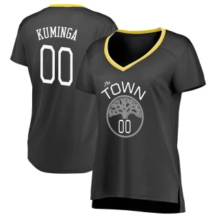 Women's Jonathan Kuminga Golden State Warriors Gold Swingman Black Jersey - Statement Edition
