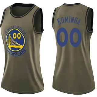 Women's Jonathan Kuminga Golden State Warriors Gold Swingman Green Salute to Service Jersey