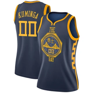 Women's Jonathan Kuminga Golden State Warriors Gold Swingman Navy 2018/19 Jersey - City Edition
