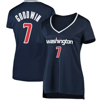 Women's Jordan Goodwin Washington Wizards Navy Fast Break Jersey - Statement Edition