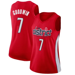 Women's Jordan Goodwin Washington Wizards Red Swingman 2018/19 Jersey - Earned Edition