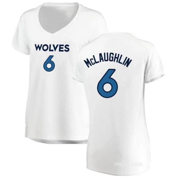 Women's Jordan McLaughlin Minnesota Timberwolves White Fast Break Jersey - Association Edition