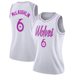 Women's Jordan McLaughlin Minnesota Timberwolves White Swingman 2018/19 Jersey - Earned Edition