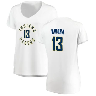 Women's Jordan Nwora Indiana Pacers White Fast Break Jersey - Association Edition