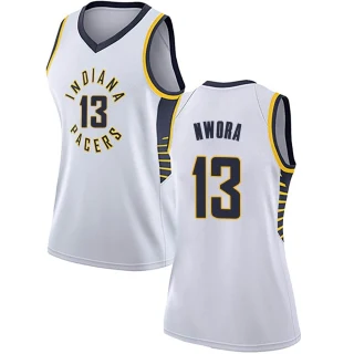 Women's Jordan Nwora Indiana Pacers White Swingman Jersey - Association Edition