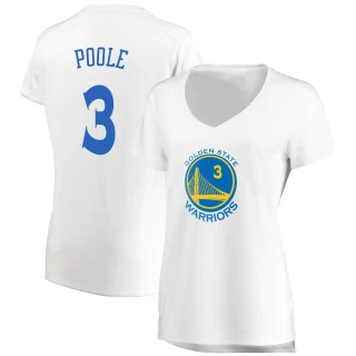 Women's Jordan Poole Golden State Warriors Gold Fast Break White Jersey - Association Edition