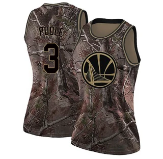 Women's Jordan Poole Golden State Warriors Gold Swingman Camo Realtree Collection Jersey