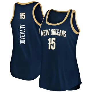 Women's Jose Alvarado New Orleans Pelicans Navy Fast Break 2019/20 Tank Jersey - Icon Edition