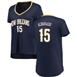 Women's Jose Alvarado New Orleans Pelicans Navy Fast Break Jersey - Icon Edition