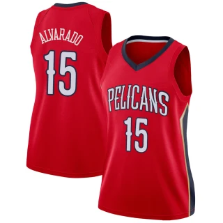 Women's Jose Alvarado New Orleans Pelicans Red Swingman Jersey - Statement Edition