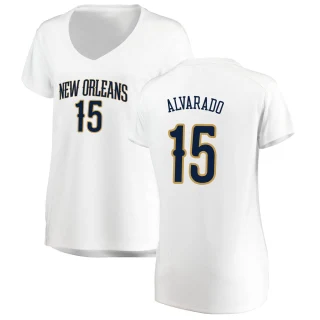 Women's Jose Alvarado New Orleans Pelicans White Fast Break Jersey - Association Edition