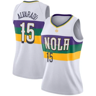 Women's Jose Alvarado New Orleans Pelicans White Swingman 2018/19 Jersey - City Edition