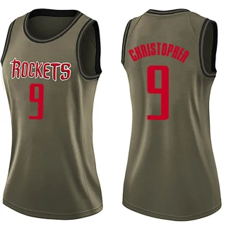 Women's Josh Christopher Houston Rockets Green Swingman Salute to Service Jersey