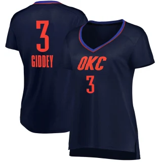 Women's Josh Giddey Oklahoma City Thunder Navy Fast Break Jersey - Statement Edition