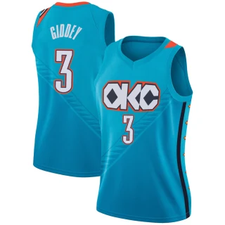 Women's Josh Giddey Oklahoma City Thunder Swingman Turquoise 2018/19 Jersey - City Edition