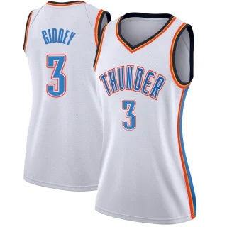 Women's Josh Giddey Oklahoma City Thunder White Swingman Jersey - Association Edition