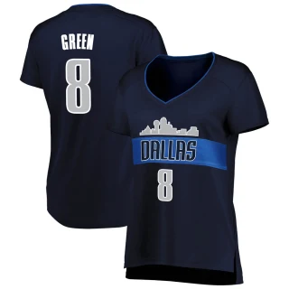 Women's Josh Green Dallas Mavericks Green Fast Break Navy Jersey - Statement Edition