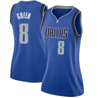 Women's Josh Green Dallas Mavericks Green Swingman Royal Jersey - Icon Edition