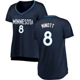 Women's Josh Minott Minnesota Timberwolves Navy Fast Break Jersey - Icon Edition