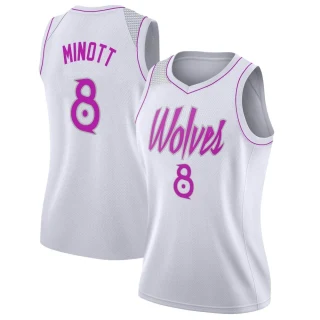 Women's Josh Minott Minnesota Timberwolves White Swingman 2018/19 Jersey - Earned Edition