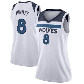 Women's Josh Minott Minnesota Timberwolves White Swingman Jersey - Association Edition