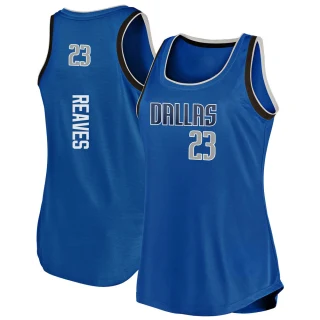 Women's Josh Reaves Dallas Mavericks Blue Fast Break Movement Tank Jersey - Icon Edition