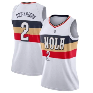 Women's Josh Richardson New Orleans Pelicans White Swingman 2018/19 Jersey - Earned Edition