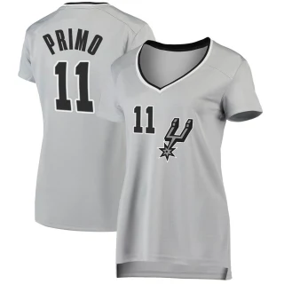 Women's Joshua Primo San Antonio Spurs Fast Break Silver Jersey - Statement Edition