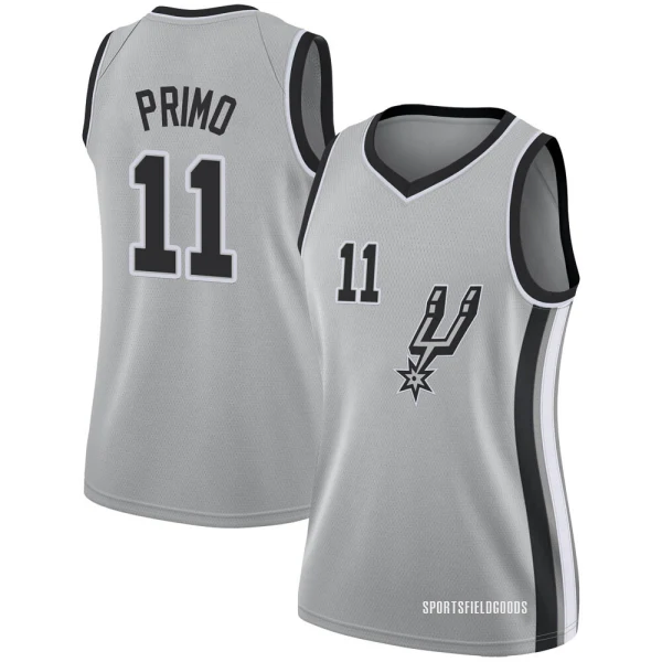 Women's Joshua Primo San Antonio Spurs Swingman Silver Jersey - Statement Edition