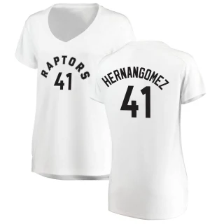 Women's Juancho Hernangomez Toronto Raptors White Fast Break Jersey - Association Edition