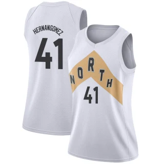 Women's Juancho Hernangomez Toronto Raptors White Swingman 2018/19 Jersey - City Edition