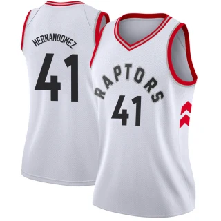 Women's Juancho Hernangomez Toronto Raptors White Swingman Jersey - Association Edition