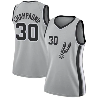 Women's Julian Champagnie San Antonio Spurs Swingman Silver Jersey - Statement Edition