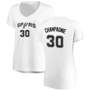 Women's Julian Champagnie San Antonio Spurs White Fast Break Jersey - Association Edition