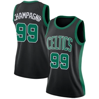Women's Justin Champagnie Boston Celtics Black Swingman Jersey - Statement Edition